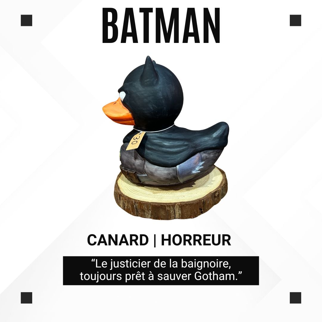 Canard en plastique – Batman sur socle – photo 3