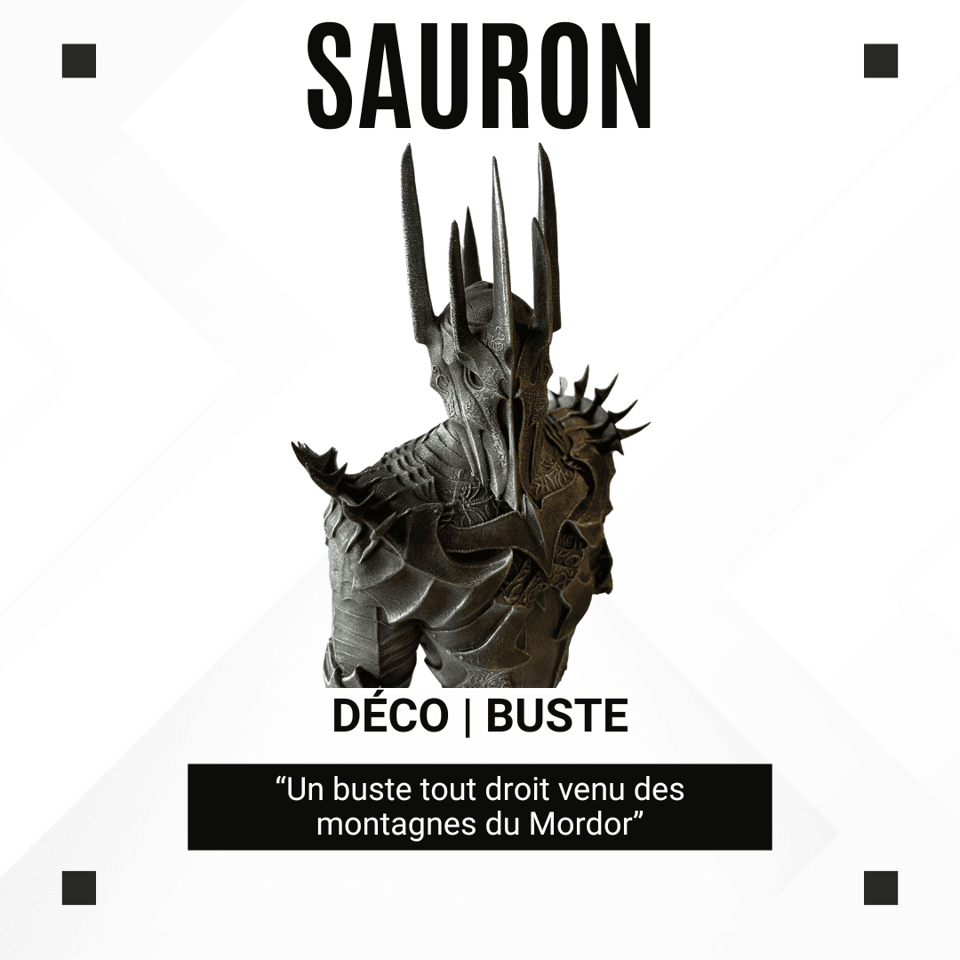 Buste de Sauron – Seigneur des Ténèbres – 30 cm – Fait main