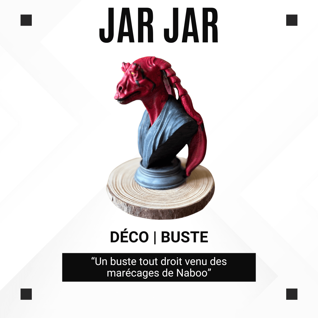 Buste de Jar Jar Binks – Star Wars – 15 cm – Fait main – photo 3