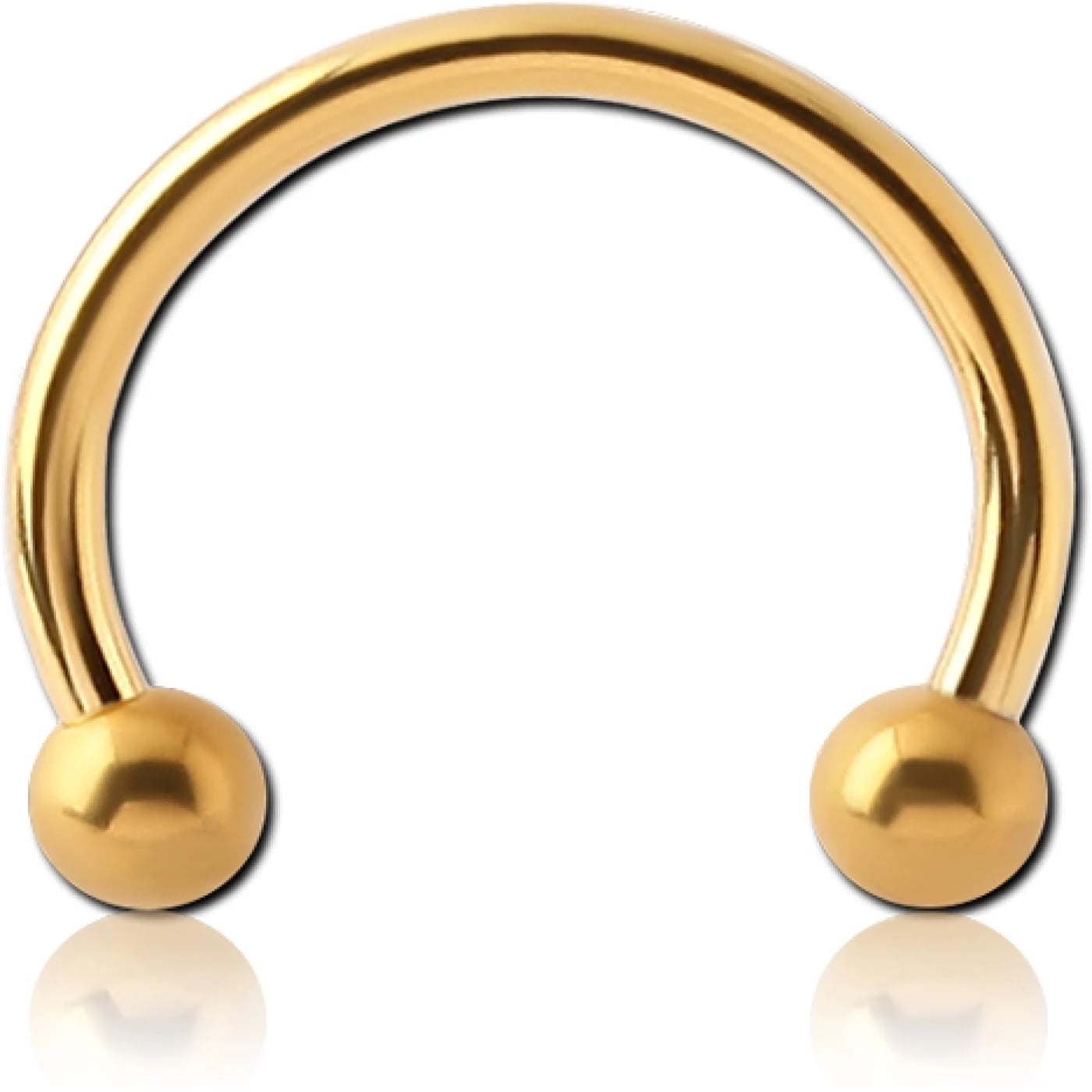 Fer à Cheval Titane PVD Gold Stérile à Boules 3 mm | Itc
