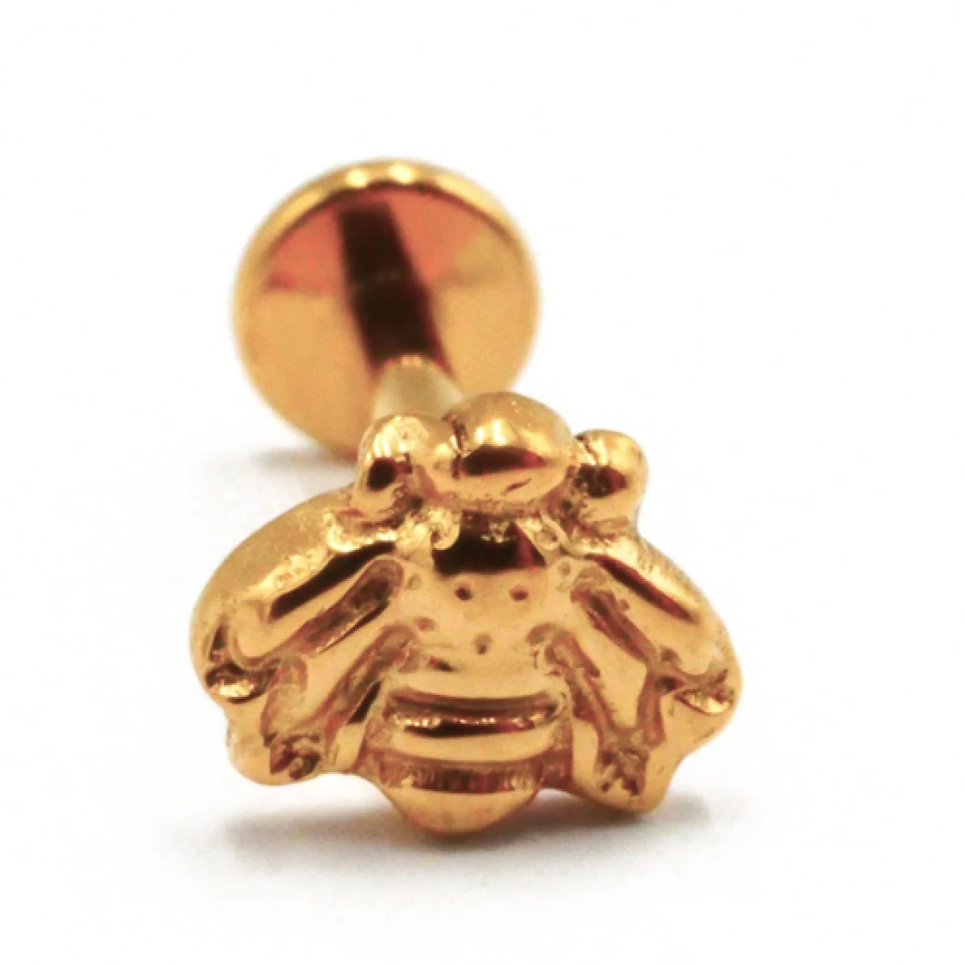 Labret Titane PVD Gold Interne Stérile motif Abeille | Itc