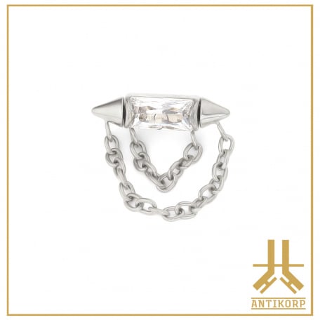 Labret Titane Stérile Paved Spiky Chain Interne | Antikorp