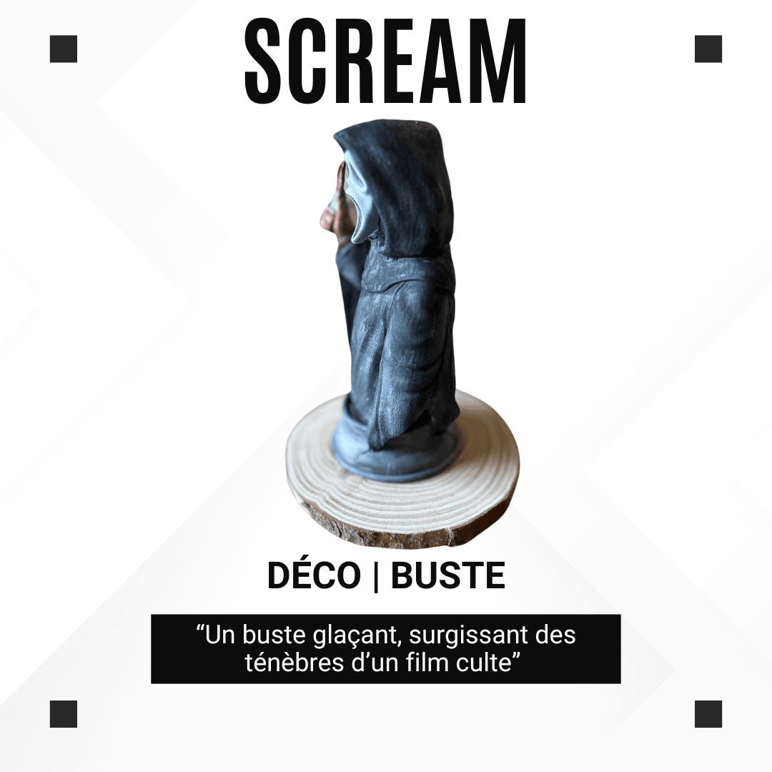 Buste de Ghostface – Scream – 15 cm – Fait main – photo 3