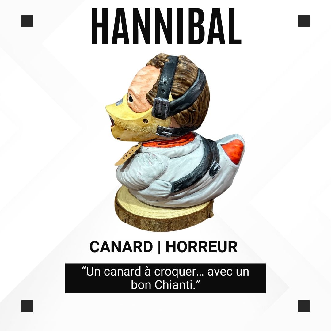 Canard en plastique – Hannibal Lecter sur socle – photo 3