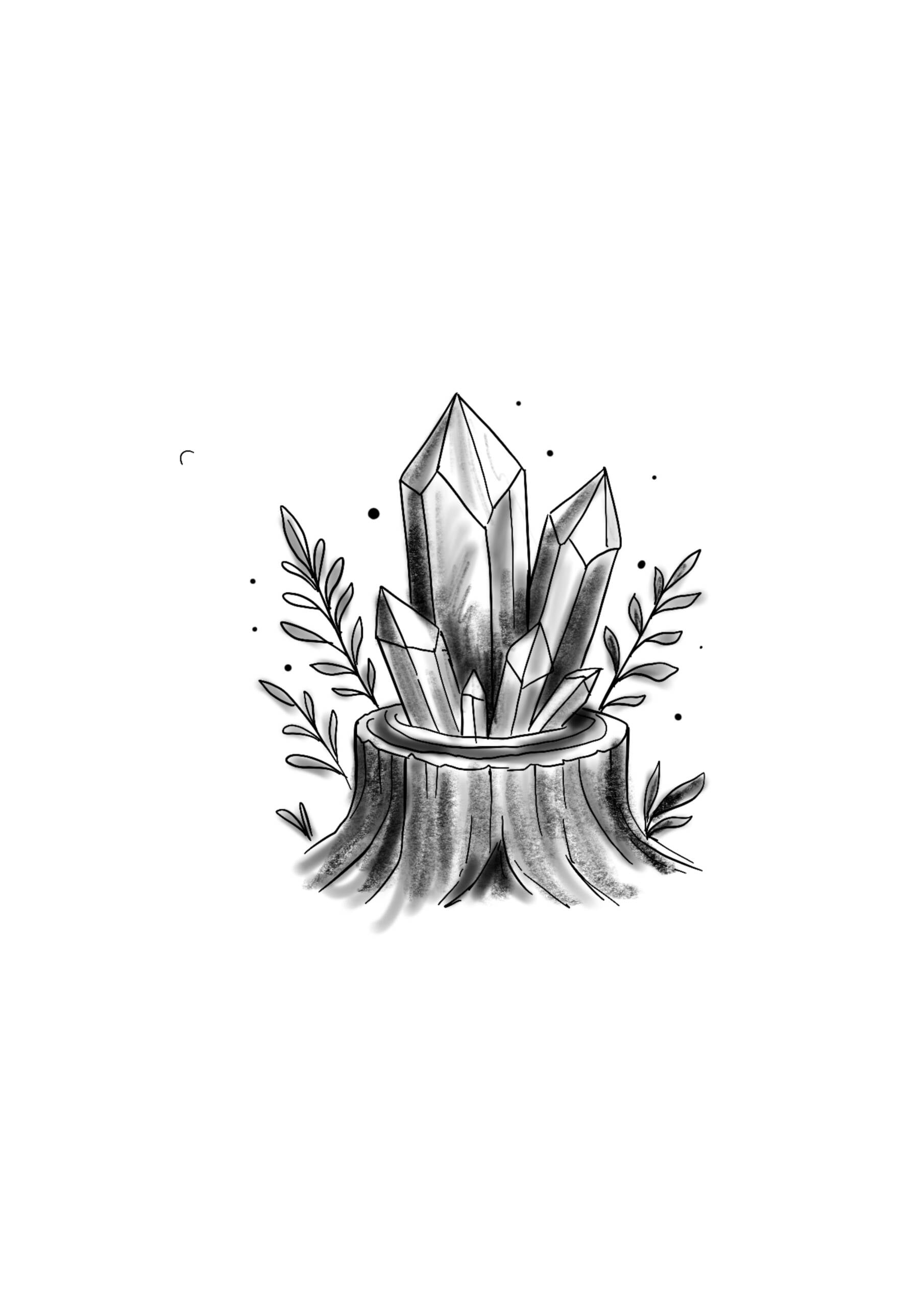 Tatouage flash nature à Villecresnes – dessin original Le Trait Noir