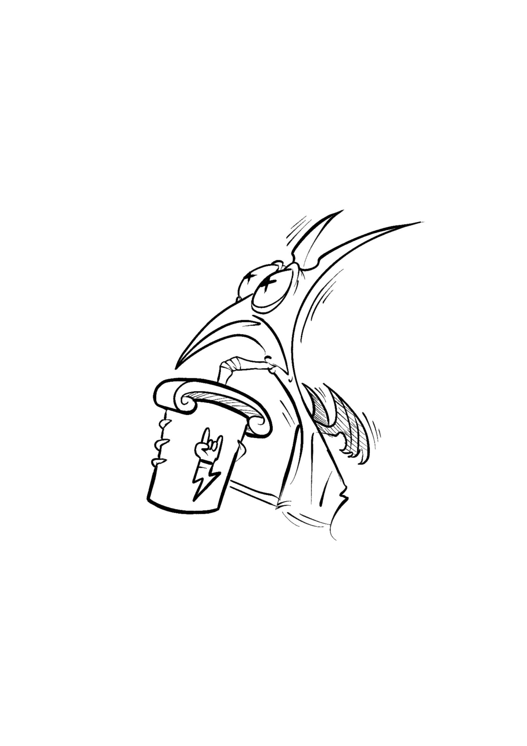 Tatouage flash dessins animés à Villecresnes – dessin original Le Trait Noir