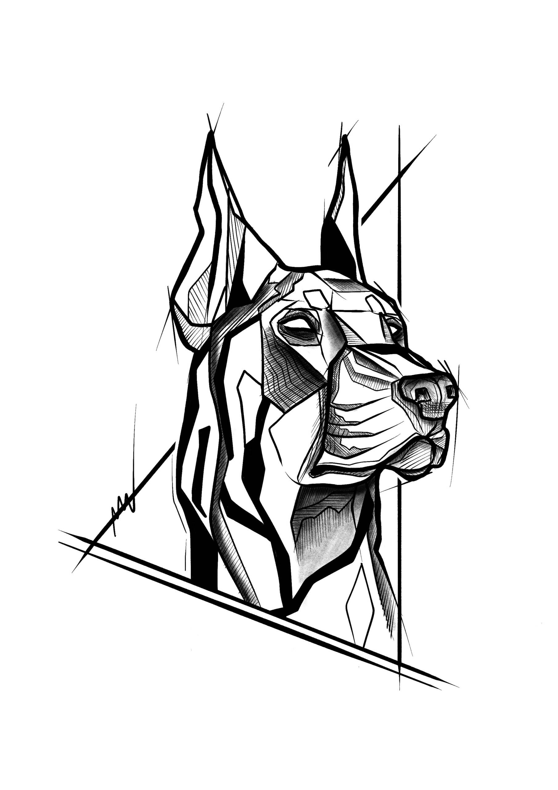 Tatouage flash animaux à Villecresnes – dessin original Le Trait Noir