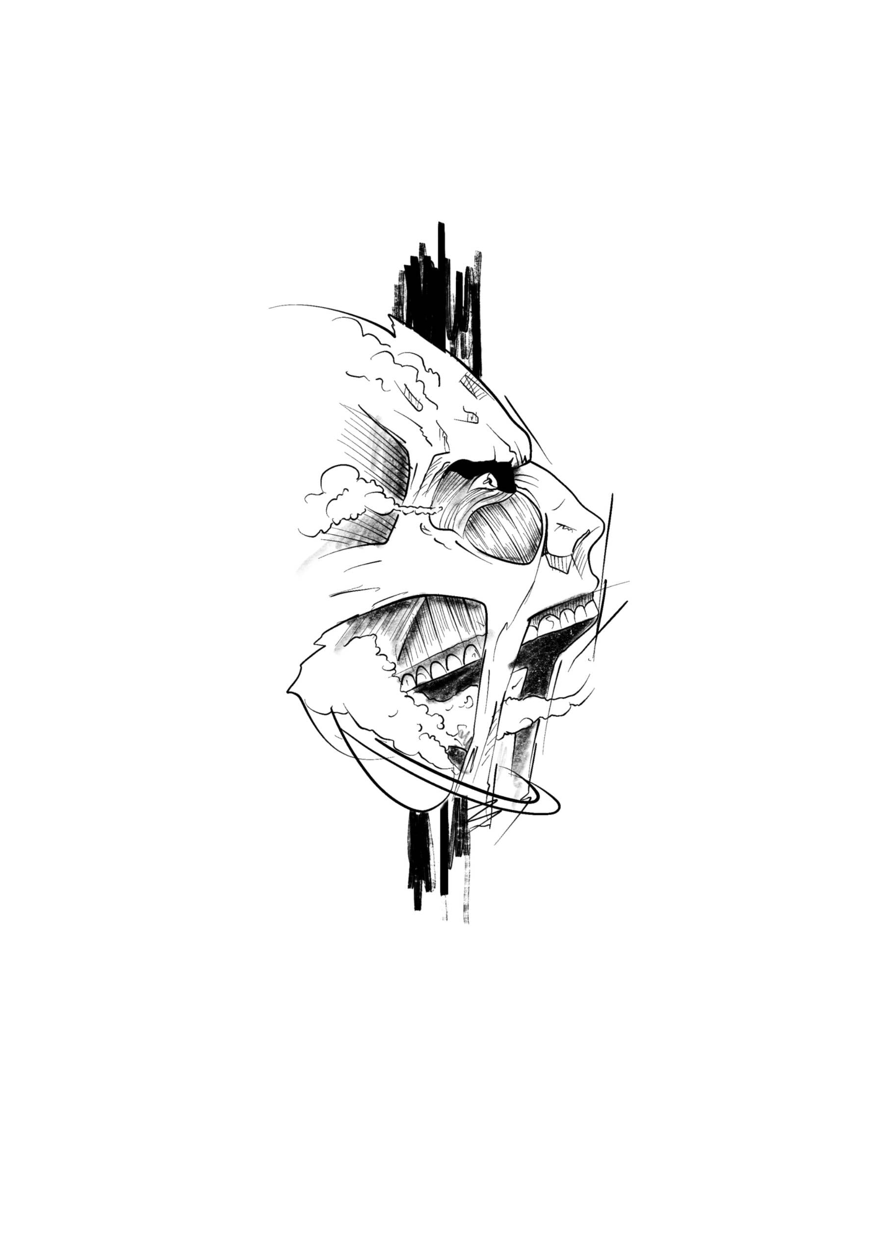 Tatouage flash mangas à Villecresnes – dessin original Le Trait Noir