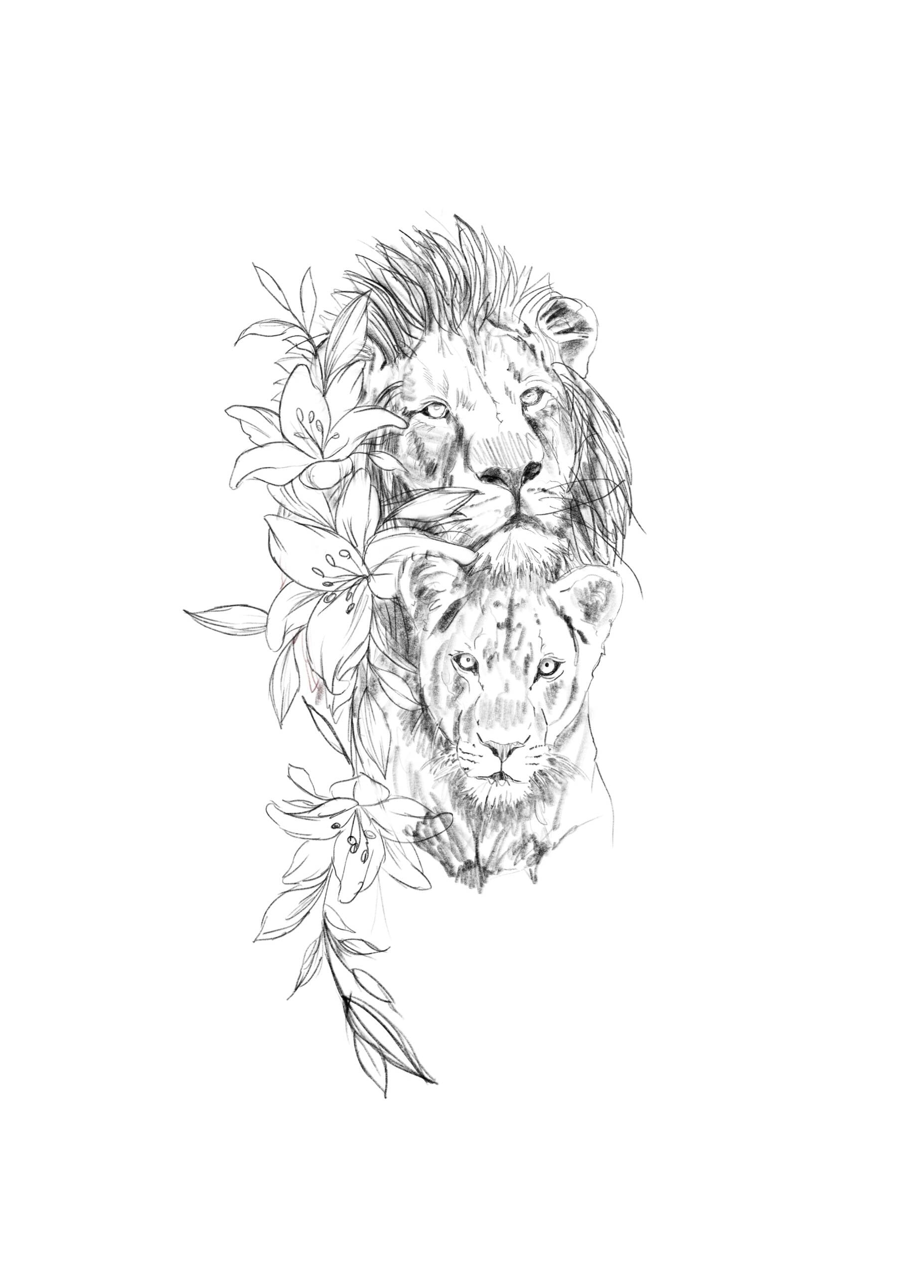 Tatouage flash gros projets disponibles à Villecresnes – dessin original Le Trait Noir