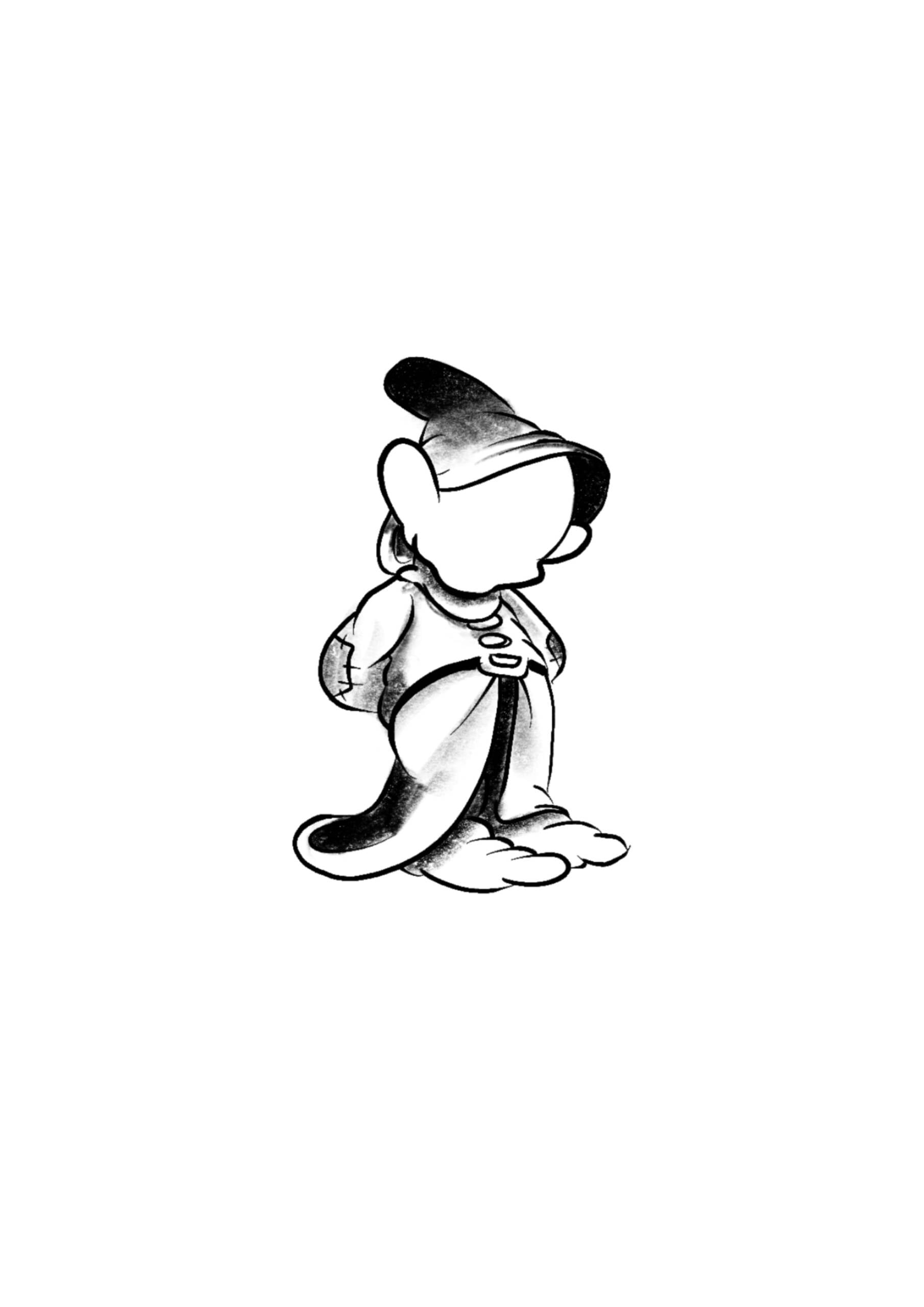 Tatouage flash dessins animés à Villecresnes – dessin original Le Trait Noir