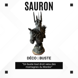 Buste de Sauron – Seigneur des Ténèbres – 30 cm – Fait main