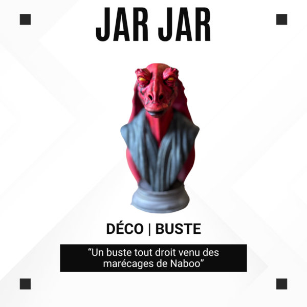 Buste de Jar Jar Binks – Star Wars – 15 cm – Fait main