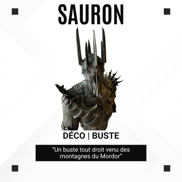 Buste de Sauron – Seigneur des Ténèbres – 30 cm – Fait main – Image 2