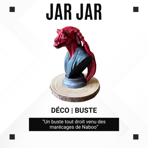 Buste de Jar Jar Binks – Star Wars – 15 cm – Fait main – Image 2