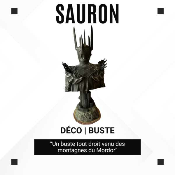 Buste de Sauron – Seigneur des Ténèbres – 30 cm – Fait main – Image 3