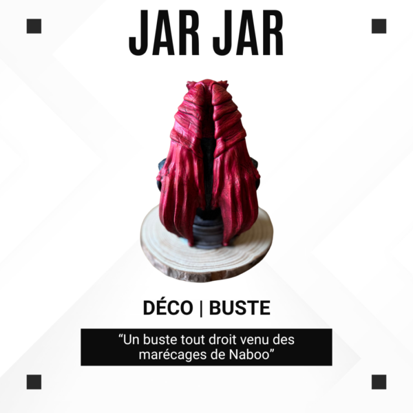 Buste de Jar Jar Binks – Star Wars – 15 cm – Fait main - Image 3