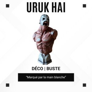 Buste d’Uruk-hai – Guerrier Sauvage – 25 cm – Fait main