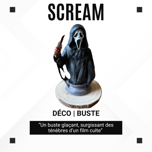 Buste de Ghostface – Scream – 15 cm – Fait main