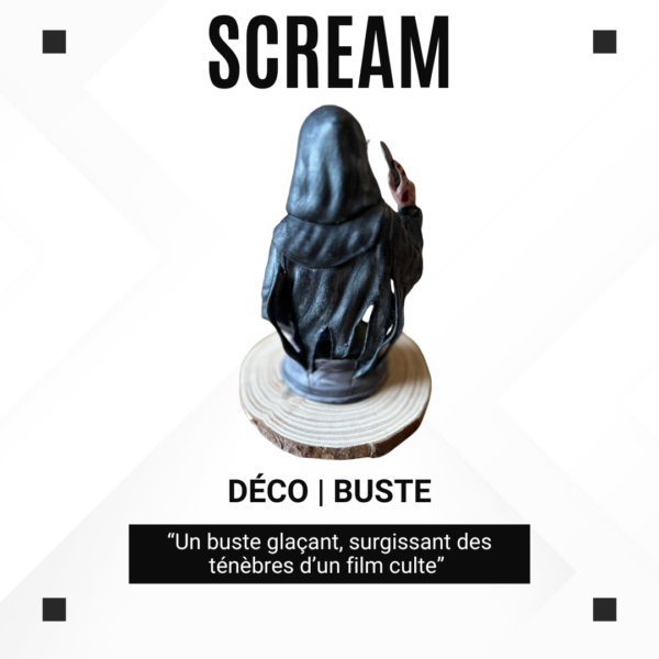 Buste de Ghostface – Scream – 15 cm – Fait main – Image 3